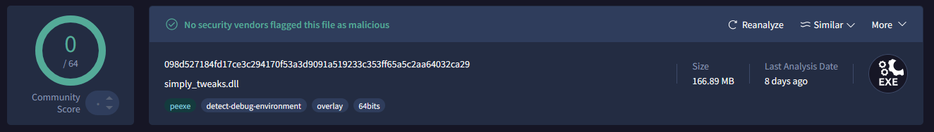 VirusTotal Scan Result